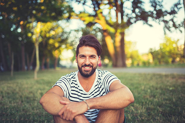 istock Young smiling man enjoying nature 639466706