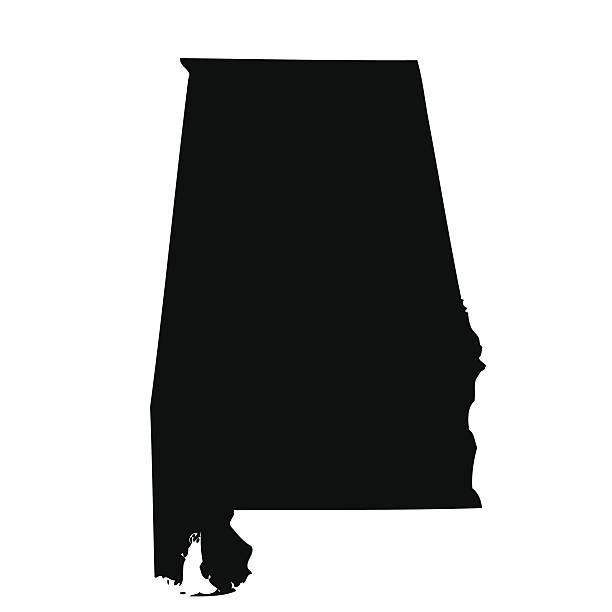 map of the U.S. state Alabama map of the U.S. state of Alabama alabama stock illustrations