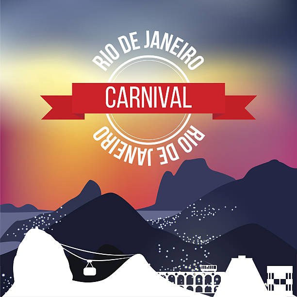 리우데자네이루 실루엣 - rio de janeiro carnival samba dancing dancing stock illustrations