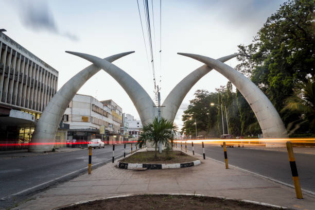 City center of Mombasa, Kenya City center of Mombasa, Kenya, East Africa tusk photos stock pictures, royalty-free photos & images