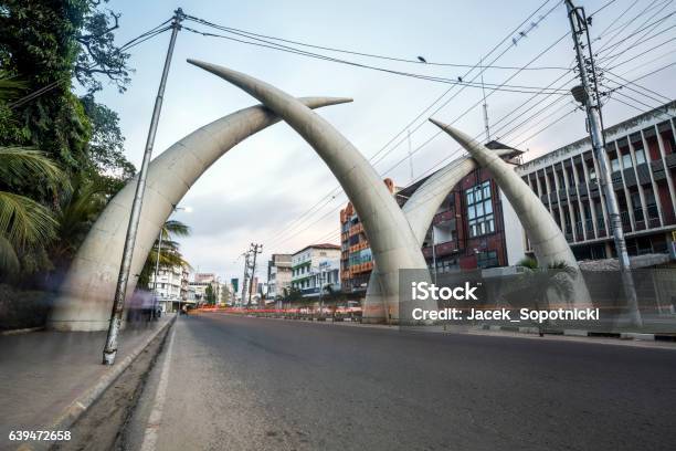 City Center Of Mombasa Kenya Stock Photo - Download Image Now - Mombasa, Tusk, Sunset