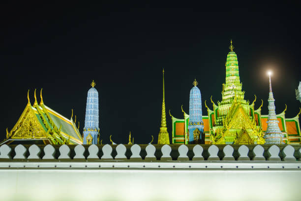 streets near side the Grand Palace or Emerald Buddha Temple.