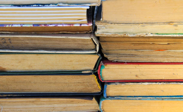 istock Stack of the old books. Books background 639473372