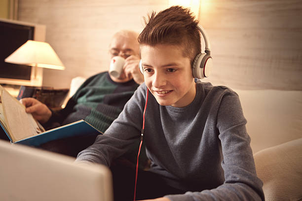 istock Grandfather and grandson 639475910