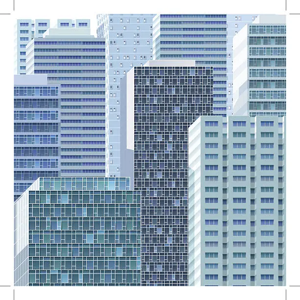 Vector illustration of concrete jungle 2