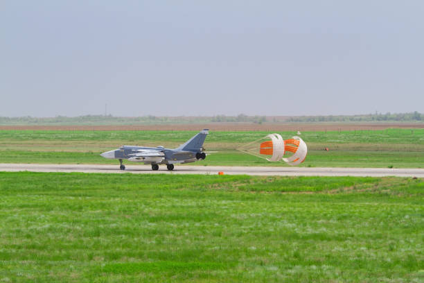 istock Military fighter landed 639478862
