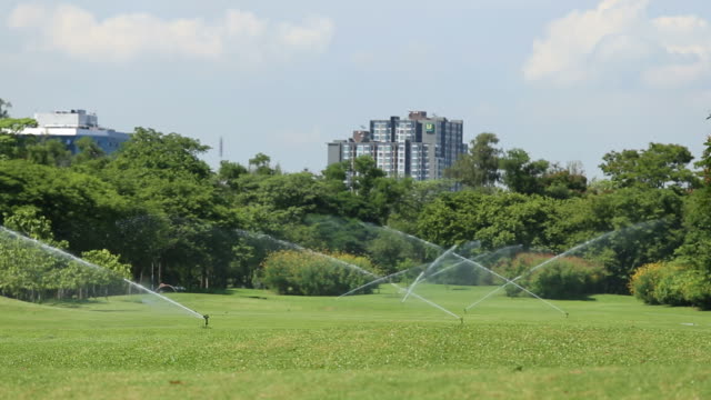 automatic watering system with tower view