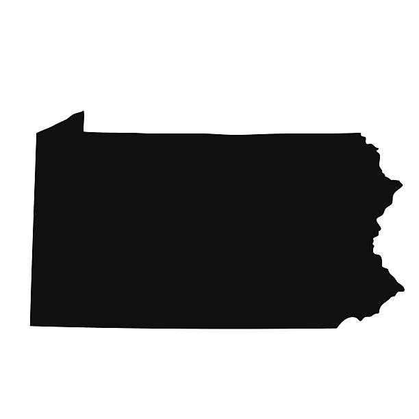 kuvapankkikuvitukset aiheesta yhdysvaltain pennsylvanian osavaltion kartta - pennsylvania