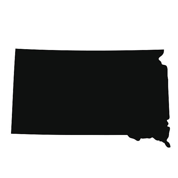 South Dakota map U.S. state South Dakota map Vector illustration south dakota stock illustrations