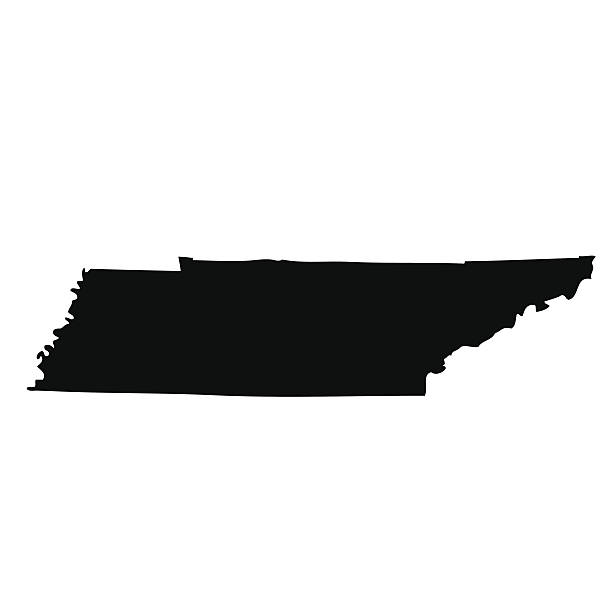 карта американского штата теннесси - tennessee stock illustrations