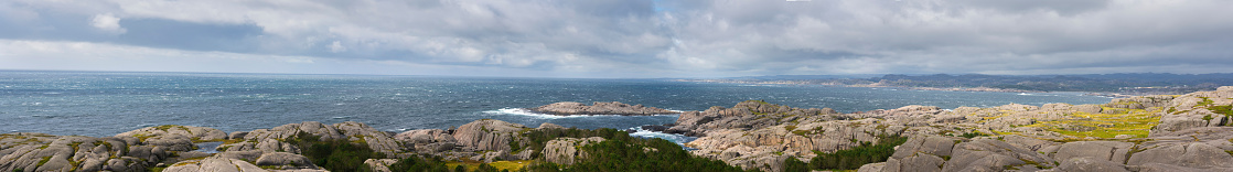 Panoramic view to the coastline of Sozopol and Chernomorets