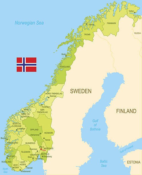 Norway http://dikobraz.org/map_2.jpg green map of norway stock illustrations