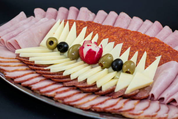 istock Beautiful Served Meat products. Tapas. 639484880