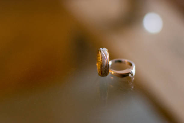 istock Wedding Rings on the table 639484956