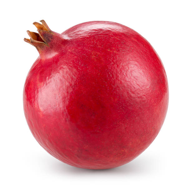 istock Whole pomegranate isolated on white background. With clipping path. 639485782