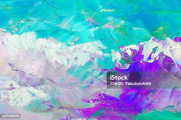 Abstract Oil Paint Texture On Canvas Background Stock Photo - Download Image Now - Acrylic Painting, Abstract, Crude Oil