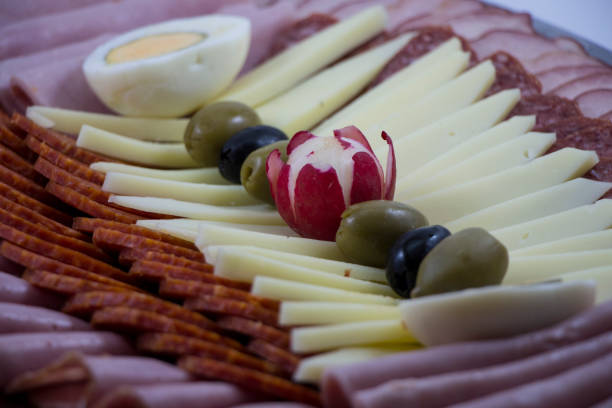 istock Beautiful Served Meat products. Tapas. 639490402