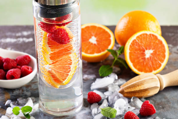 istock Infused detox water with raspberry 639492236