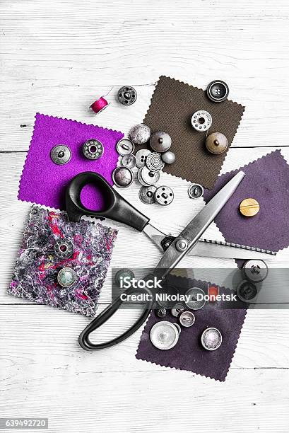 Scissors For Fabric Stock Photo - Download Image Now - Art And Craft, Arts Culture and Entertainment, Business Finance and Industry
