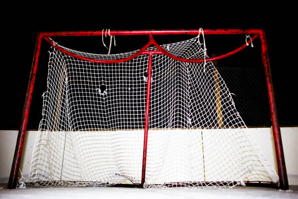 istock Tattered hockey net 639494112