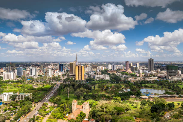 나이로비 다운타운 - 케냐의 수도 - 케냐 뉴스 사진 이미지