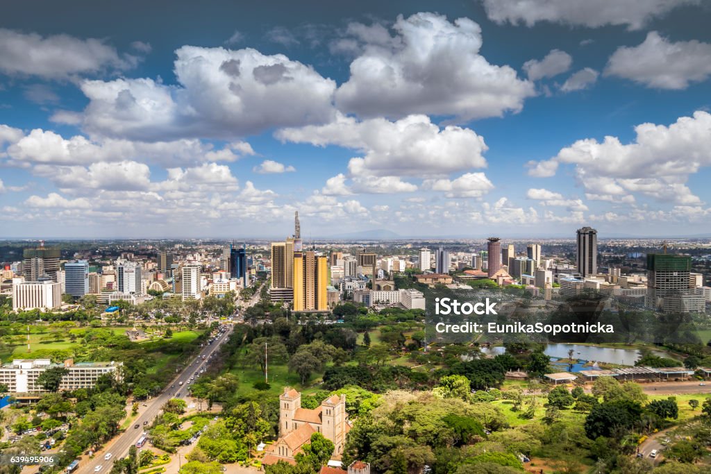 Nairobi downtown - capital city of Kenya Nairobi city center - capital city of Kenya, East Africa Nairobi Stock Photo