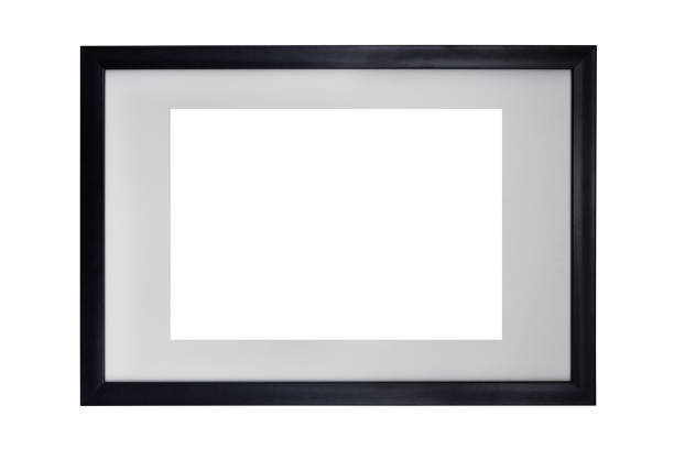 istock Black wooden frame isolated on white 639496748