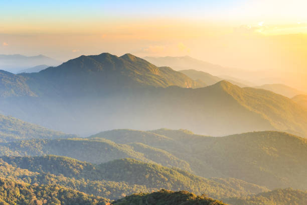 istock Scenery and sky with cloud over high mountain in Thailand 639496890