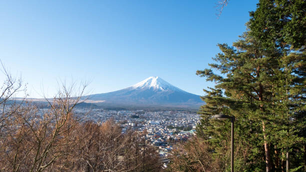 istock Mount Fuji scenic from staircase to Chureito temple. 639497038