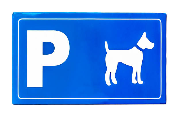 Traffic sign for dogs isolated on white