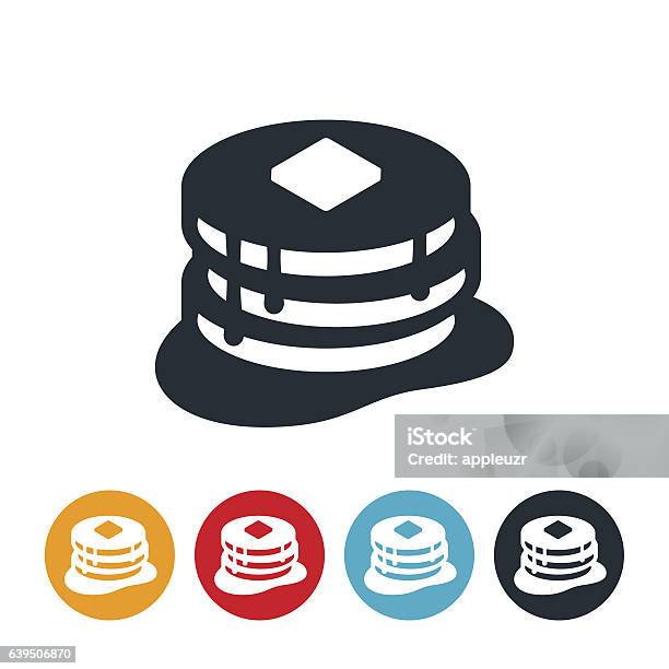 Pancakes Icon Stock Illustration - Download Image Now - Pancake, Icon Symbol, Stack