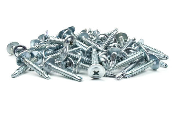 istock PZ type screws with a drill on the end 639511496