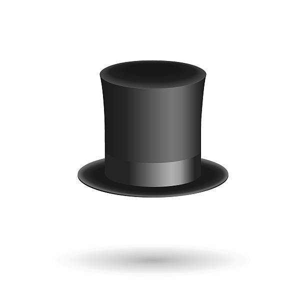 istock Black gentleman hat cylinder with ribbon. Luxury and wealth symbol 639513210