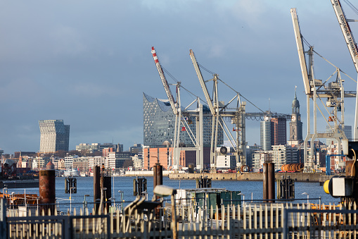 Hamburg harbour with Elbphilharmonie