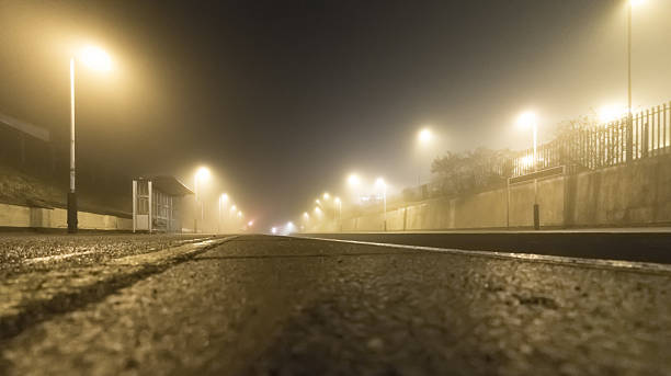 istock Deserted Train Station in the Fog 639515604