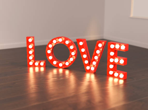 istock light love sign with lightbulbs in empty living room 639516748