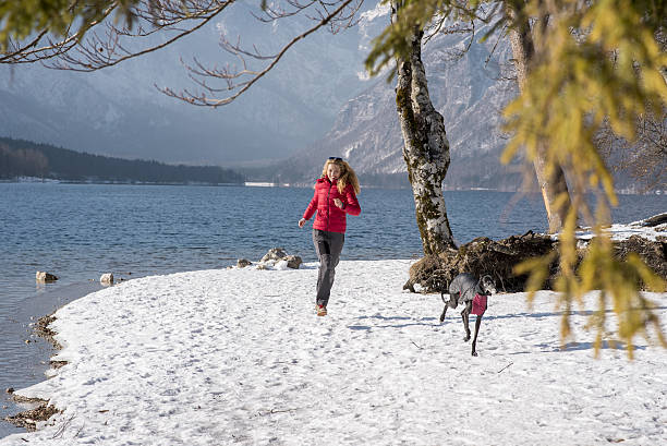 istock Jogging on a sunny winter day 639518008
