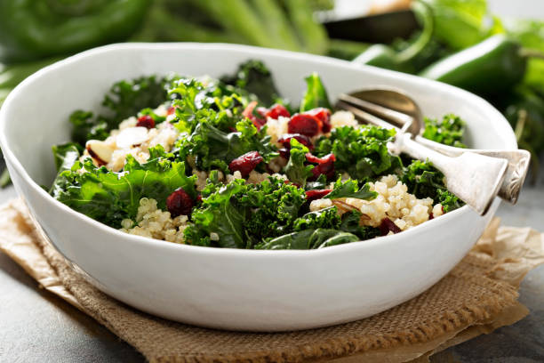 istock Healthy kale and quinoa salad 639518268