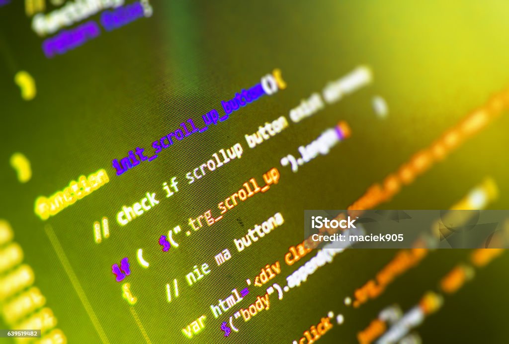 Computer Source Code Programmer Script Developer Stock Photo - Download ...