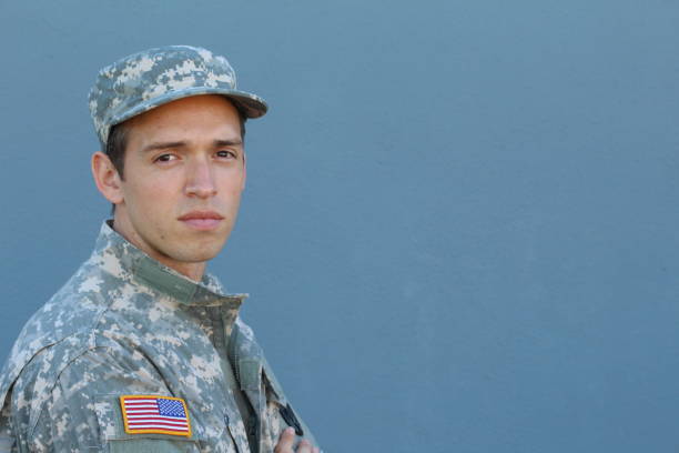 istock Military young man. Studio portrait 639520862