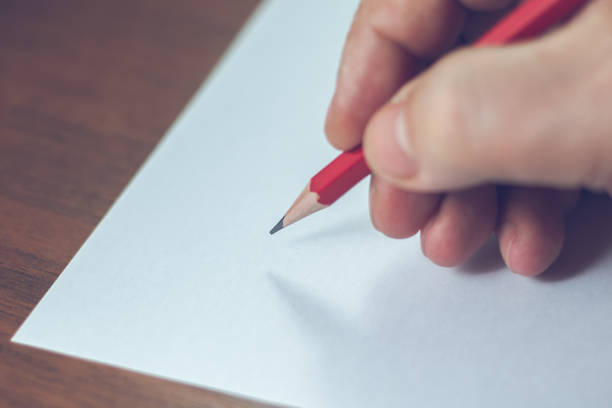 istock Close photo of a persons writing a letter 639523744