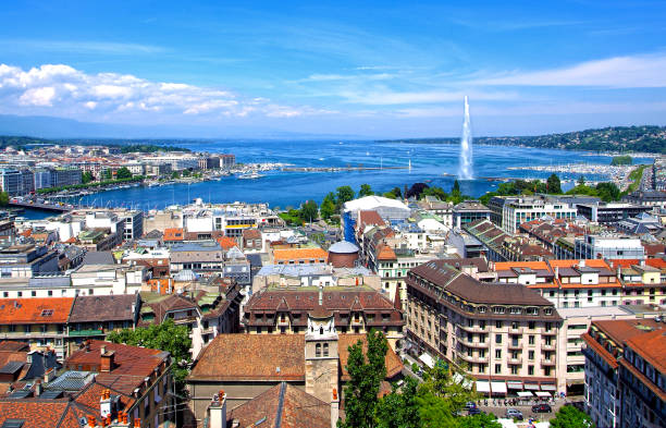 istock Aerial view of Geneva 639526758