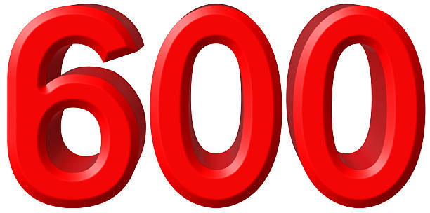 istock Numeral 600, six hundred, isolated on white background, 3d rende 639528418