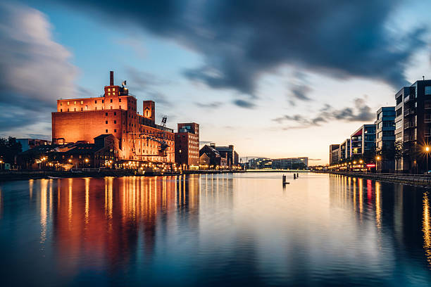 View of Duisburg Inner Harbour, Germany