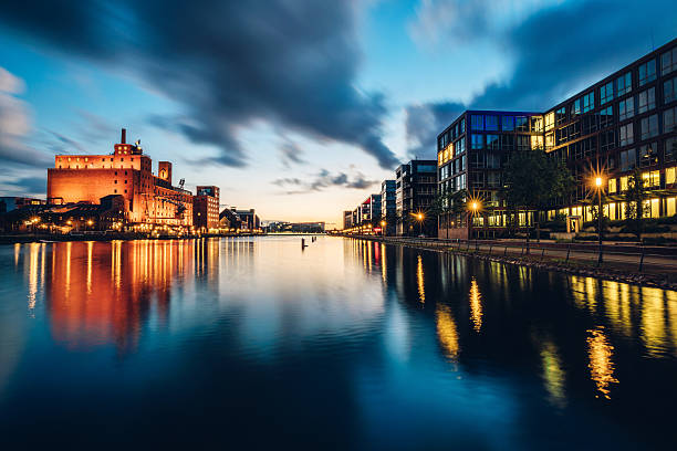 View of Duisburg Inner Harbour, Germany