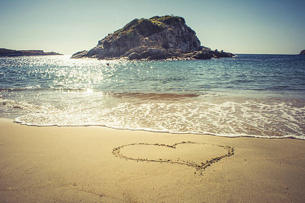 istock Heart shape on the beach 639531318