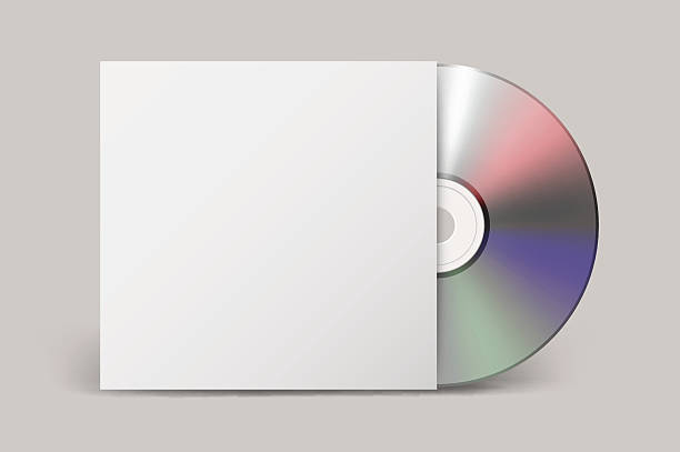 realistische vektor-cd mit cover-symbol. entwurfsvorlage. - cd rom stock-grafiken, -clipart, -cartoons und -symbole
