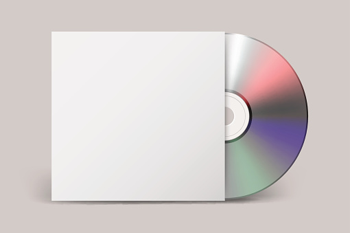 Realistic cd with cover icon. Design template. Vector EPS10 illustration.