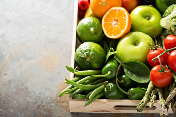 istock Fresh colorful vegetables and fruits 639539052