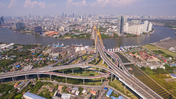 istock The Bhumibol Bridge Industrial Ring Road Bridge 639545108